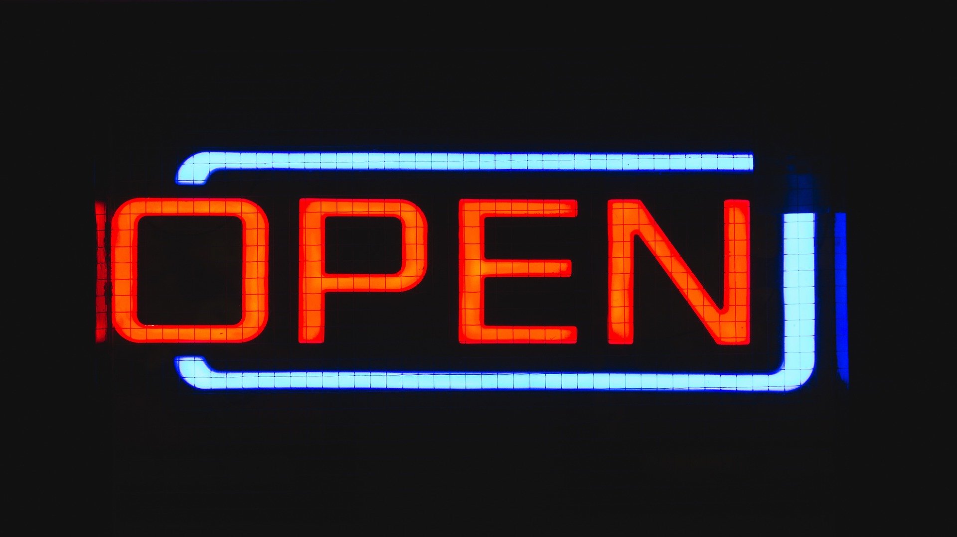 open sign